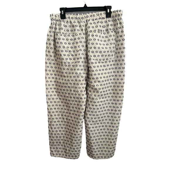 FORE Elastic Waist Ivory & Black Pants With Front Pockets - XL Linen Blend - Picture 2 of 7